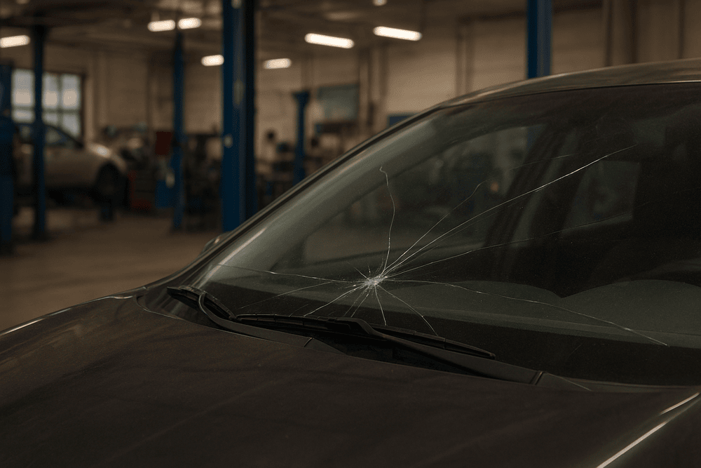 On Site Repair for Car Stone Windshield Chips
