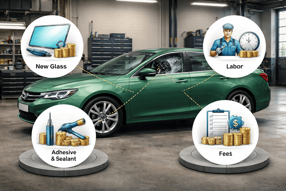 Car Side Window Replacement Cost Breakdown by Repair