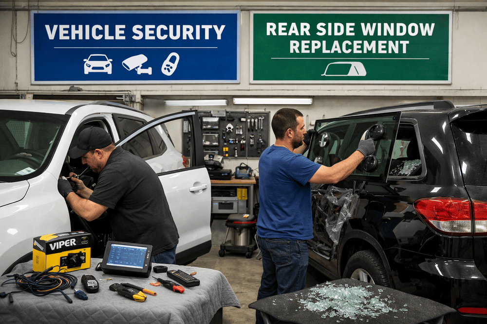 Vehicle Security and Rear Side Window Replacement