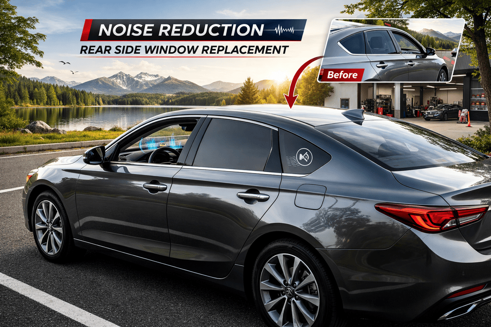 Noise Reduction with Rear Side Window Replacement