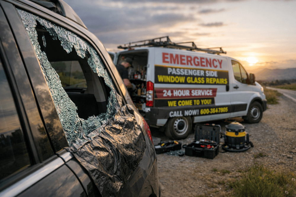 Emergency Passenger Side Window Glass Repairs