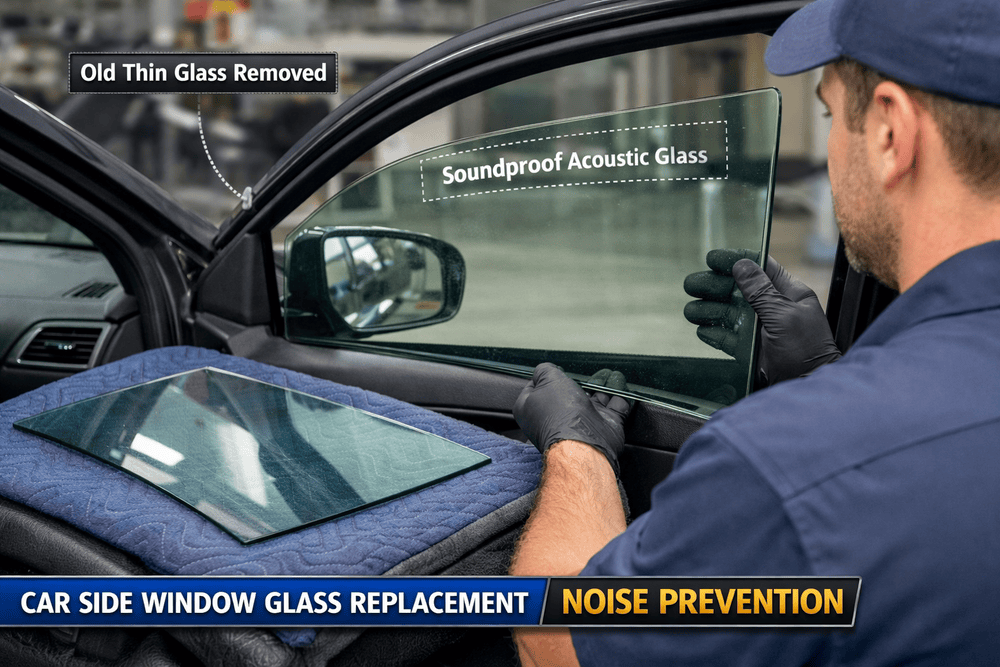 Car Side Window Glass Replacement Noise Prevention