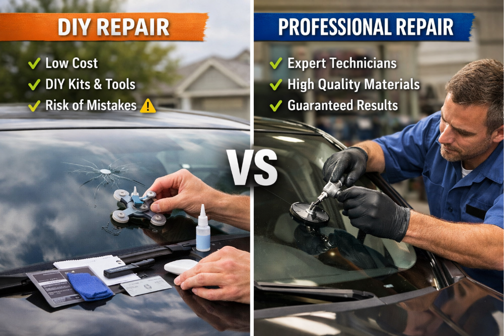 DIY vs Professional Car Auto Glass Repair Options